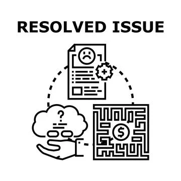 Resolving business issue, finding solutions, problem solving concept Stock Illustration