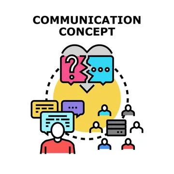 Resolving communication problems and finding solutions together Stock Illustration