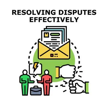 Resolving disputes effectively icon vector concept Stock Illustration