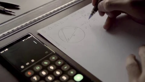 Resolving a math/physics problem onto paper. Stock Footage 110827414