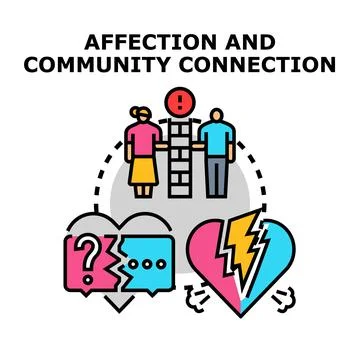 Resolving relationship problems and communication issues Stock Illustration