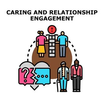 Resolving relationship problems and communication issues concept Stock Illustration