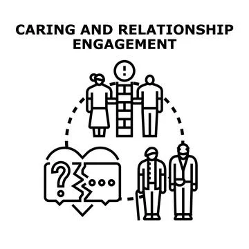 Resolving relationship problems and communication issues concept Stock Illustration