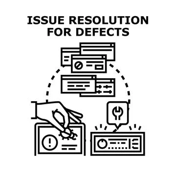 Resolving software issues defect fixing process イラスト素材