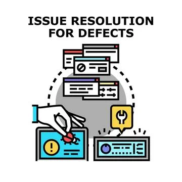 Resolving software issues defect fixing process イラスト素材