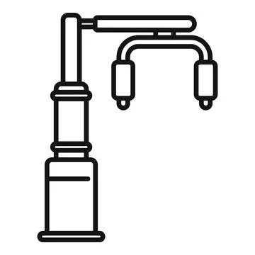 Resonance face machine scan icon outline vector. Patient examination Stock Illustration