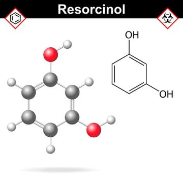 Resorcinol structure Stock Illustration
