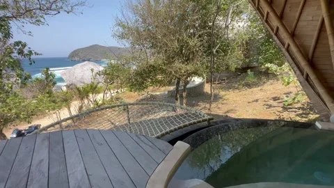 Resort by the beach at Sumbawa Stock Footage 279519360