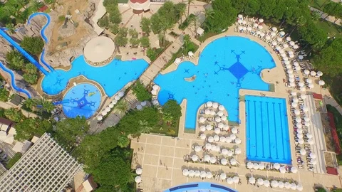 Resort hotel pools Stock Footage 72765249