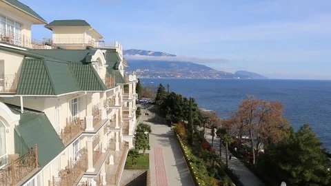 Resort on the Mediterranean coast Video stock 115484732