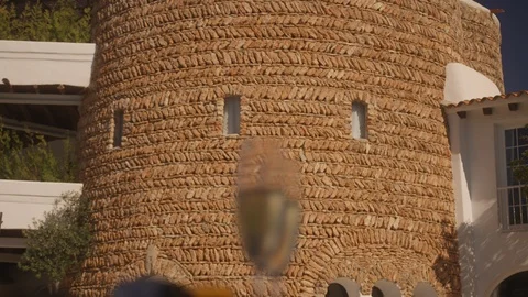 Resort Package 178 | dynamic shot of beautiful resort building champagne glasses Stock Footage 118654256