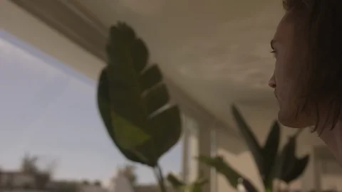 Resort Package 207 | closeup side shot vlog handheld man walking in resort gym Stock Footage 118655534