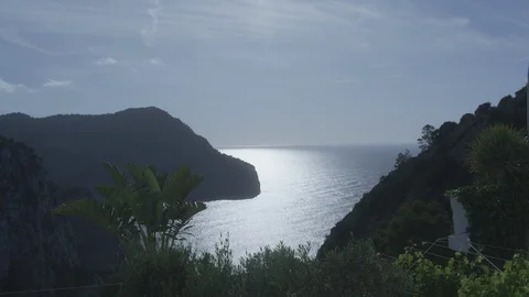 Resort Package 44 | epic tropical mountain ocean view landscape Stock Footage 116884200