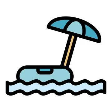 Resort park icon vector flat Stockillustratie