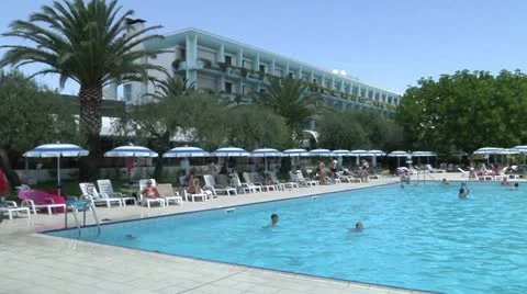 Resort pool. Stock Footage 11412836