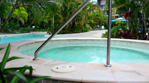 Resort Pool Spa Stock Footage 33003972
