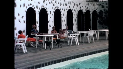 Resort Poolside Area Video stock 278167363