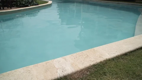 Resort river pool tilt up Stock Footage 113389953