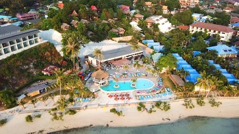 Resort with sea view Stock Footage 86549125