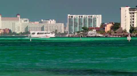Resort Skyline in Cancun Vídeo Stock 22542957