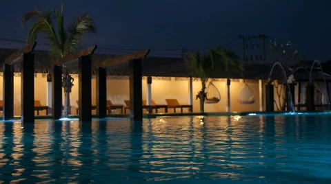 Resort Swimming Pool Stock Footage 63109801
