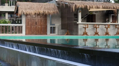 Resort Swimming Pool Stock Footage 63110273