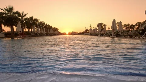 Resort Swimming Pool Stock Footage 117262979
