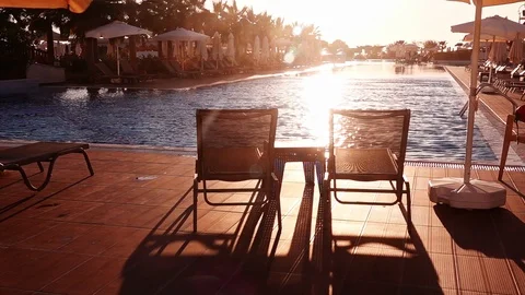 Resort Swimming Pool  Stock Footage 117502549