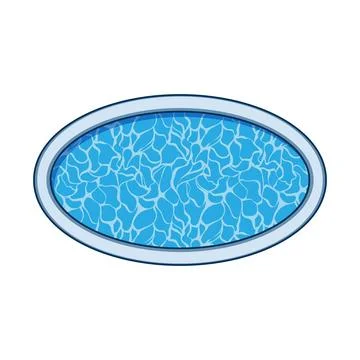 Resort top view pool cartoon vector illustration Ilustração Stock