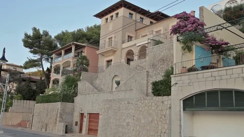 Resort town Port de Soller Stock Footage 82576706