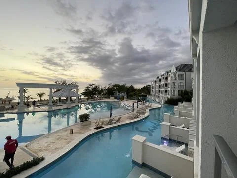 Resort Views at Dusk Foto stock