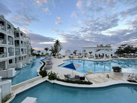 Resort Views at Dusk Stock Photos