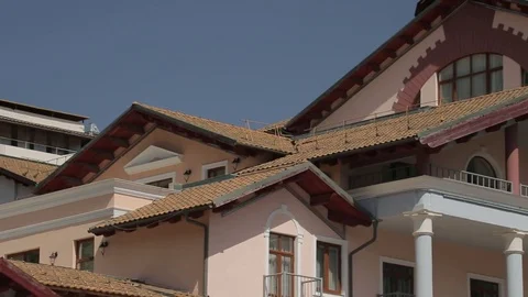 Resort village in the mountains Stock Footage 73365026