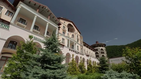 Resort village in the mountains Stock Footage 73365208