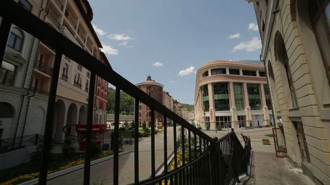 Resort village in the mountains Stock Footage 73366548