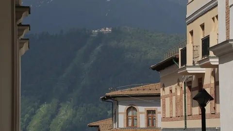 Resort village in the mountains Stock Footage 73367446