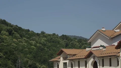 Resort village in the mountains Stock Footage 74415326