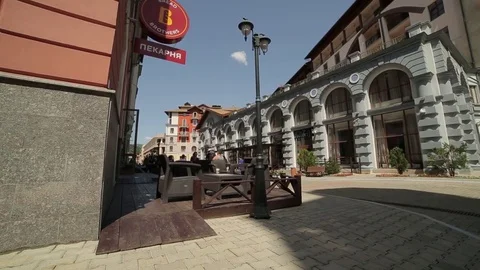 Resort village in the mountains Stock Footage 74415480