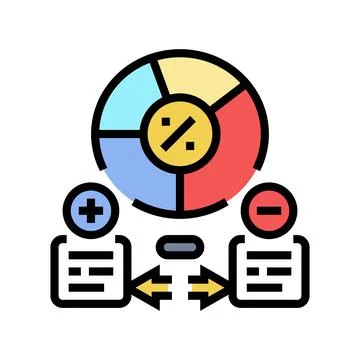 Resource allocation business process color icon vector illustration Illustrazione stock