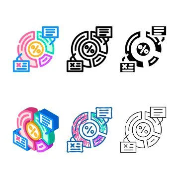 Resource allocation business process color icon stylized vector 스톡 일러스트
