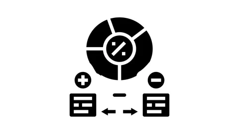 Resource allocation business process glyph icon animation Stock Footage 326147680