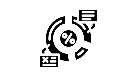 Resource allocation business process glyph icon animation Stock Footage 326739458