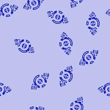 Resource allocation business process glyph vector seamless pattern Stock Illustration