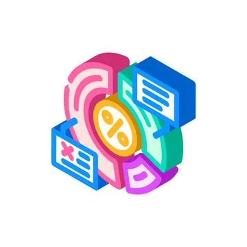 Resource allocation business process isometric icon vector illustration Stock Illustration