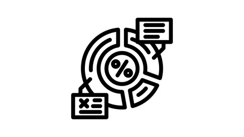 Resource allocation business process line icon animation Stock Footage 326754893