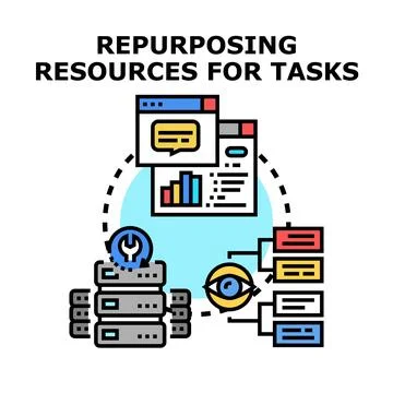 Resource allocation for business tasks and project management Stock Illustration