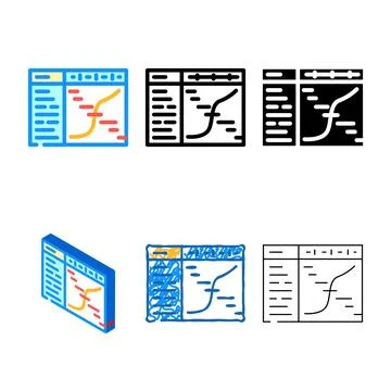 Resource assessment mining color icon variants vector Stock Illustration