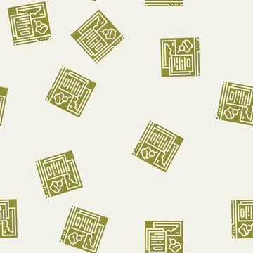 Resource assessment mining glyph seamless pattern Illustrazione stock