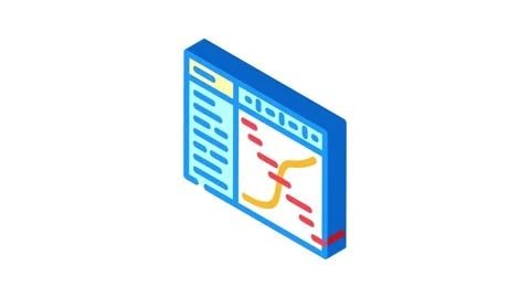 Resource assessment mining isometric icon animation Stock Footage 327290750