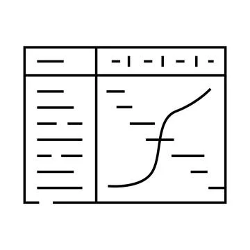 Resource assessment mining line icon vector illustration Illustrazione stock